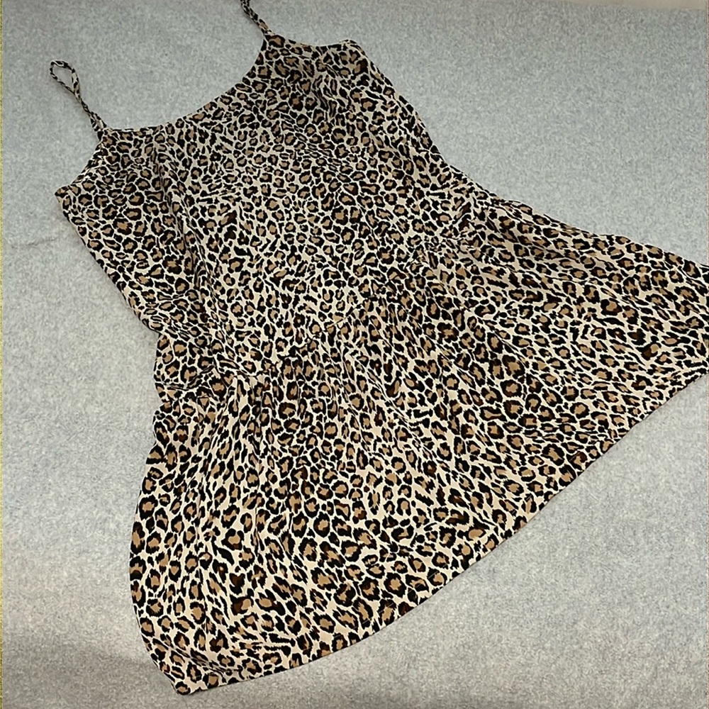 MNG Leopard Cami Mini Dress Sundress Medium Grunge Whimsigoth Indie